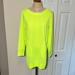 Daisy Vibrant Neon Green Long Sleeve Dress / Tunic